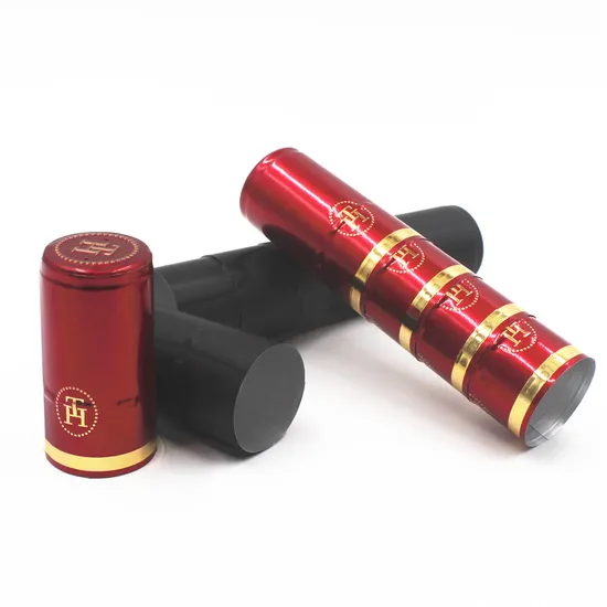 Cápsula de polilaminado com fita adesiva com logotipo personalizado para garrafa de champanhe
